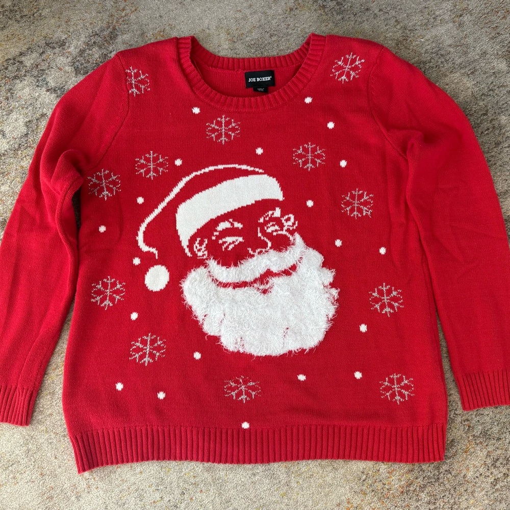 Joe Boxer Festive Red Santa Sweater